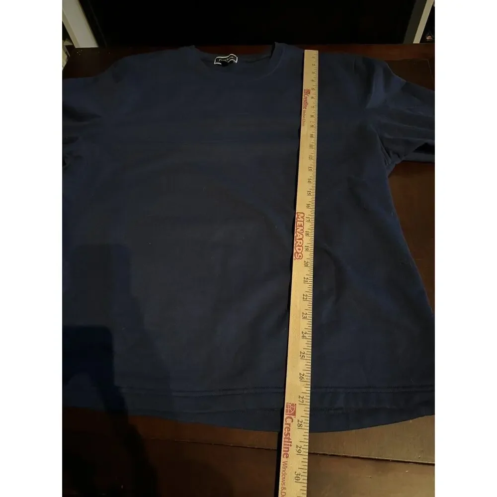 Club Room Shirt Men’s 2XL XXL‎ Navy Blue Long Sleeve Pullover Cotton/Polyester